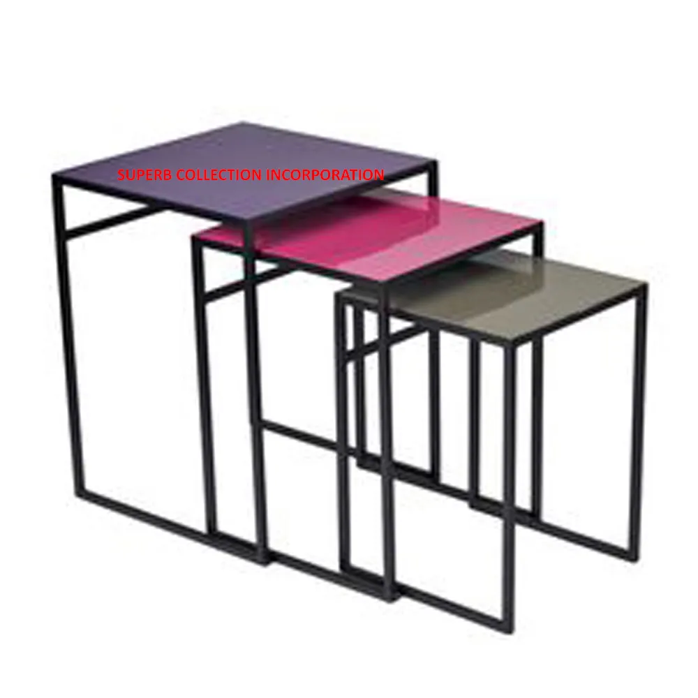 Multi Color Top Nesting Side End Square Shape Table Top Selling Table and Manufacturers