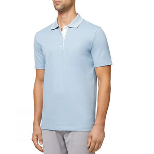 Camiseta Polo color cielo, hecha a medida por OEM, recién llegada, para hombres/niños, 100% algodón Pique, según los requisitos del cliente. - Product Image 4