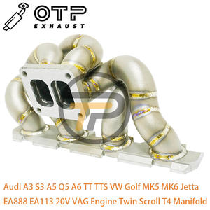Tuyau d'échappement OTP pour 3 ''Au Di A3 S3 A5 <span class=keywords><strong>Q5</strong></span> A6 TT TTS V W Golf MK5 MK6 Je Tta EA888 EA113 20V VAG Engine Twin Scroll T4 Manifold - Product Image 3