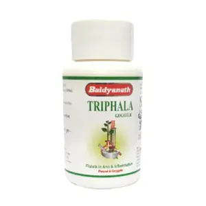 India herbal product Baidyanath Triphala Guggulu 30 gm / 80 tabs - Herbal triphala tablet - Herbal Triphla medicine