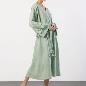 Dernières robes longues en coton pour femmes ukrainiennes Tenue décontractée élégante brodée de fleurs tissée Style sexy Volants vintage Glands - Product Image 3