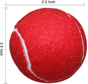 Juego de 6 Pelotas de Tenis de Goma Roja Marca HRM con Logotipo Personalizado para Juego al Aire Libre para Adultos y Niños - Product Image 3