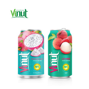 <b>Dragon</b> <b>Fruit</b> Juice 330ml VINUT Canned Beverage, Refreshing and Healthy, Low-Sugar, Export Ready - Product Image 1