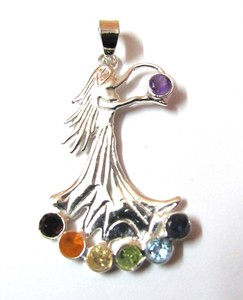 Meilleure vente pendentifs de chakra à facettes ange pendentifs en pierre précieuse d'agate sculptée à vendre - Product Image 1
