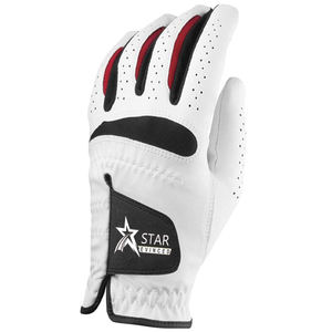 Premium Women's Golf <b>Gloves</b> 1 Pair White <b>Black</b> Breathable Anti-slip <b>Leather</b> PU Right Left Hand Suitable Top Golfing Accessories - Product Image 6