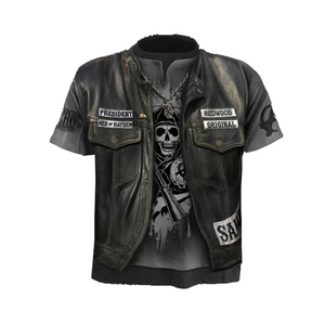 Custom Black Full Sublimated for Shirt Anti-Wrinkle Compressed Breathable <b>Biker</b> <b>Jacket</b> Design Solid Pattern Printed Logo - Product Image 1