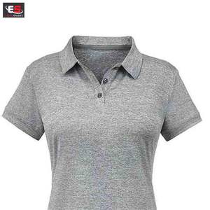 Polos de mezcla de algodón que absorben la humedad de talla grande para mujer, sólidos y brezos con decoración bordada para mayor comodidad - Product Image 5