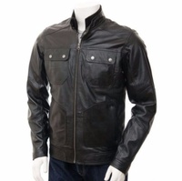 Veste en cuir de vache véritable pour homme