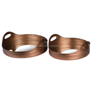 Metal <b>Mirror</b> <b>Tray</b> for Hotel Round Shape Metal <b>Mirror</b> Serving <b>Tray</b> Luxury Wedding Decoration <b>Mirror</b> Serving <b>Tray</b> - Product Image 1