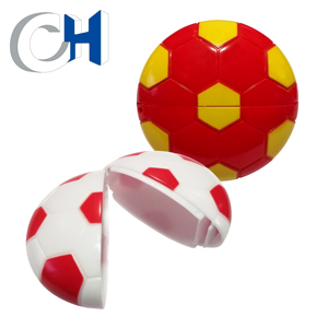 ขายส่งพิเศษสีดำสีขาวพลาสติกฟุตบอลลูกอมไข่ของเล่น - Product Image 5