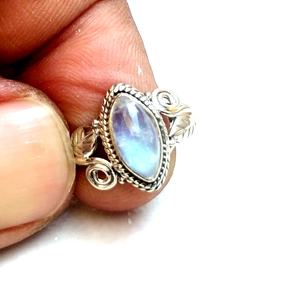 En gros Argent Bague En Pierre Arc-En-Ciel pierre de lune En Argent Sterling 92.5 Bague - Product Image 2