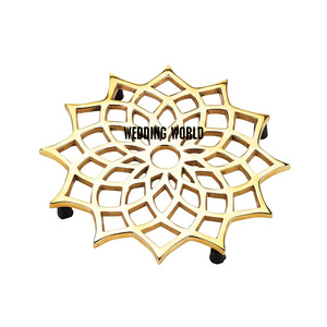 Table Top Metal <b>Trivet</b> Gold Plated Indian Handmade Classic Stylish Designer Metal <b>Trivet</b> for Latest Arrivals Top Selling <b>Trivet</b> - Product Image 1