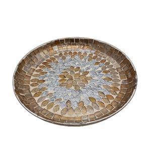 Kitchen & <b>Table</b> <b>Top</b> Nickel Plated <b>Round</b> Shape Iron Metal Restaurant Food Serving Plate Dish Handmade Customized - Product Image 4