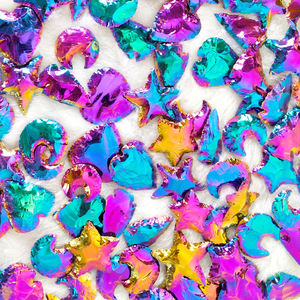 Fengfeng shui — cabochon en pierre d'obsidienne noire pour hommes, sculpture croissant de cristal en pierre précieuse, décoration de lune, de cœur et d'étoile, flèche, vente en gros - Product Image 2