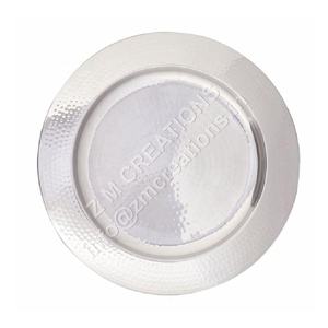 Wholesale 13 Inch Gold Charger <b>Plates</b> Custom Logo Design Under <b>plate</b> Round Dinner Tray Home Use Metal Wedding Charger Dish Set - Product Image 3