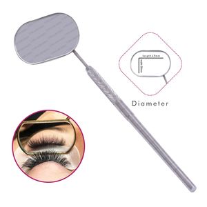 De acero inoxidable Croydex Harrop forma espejos con la manija (mano izquierda) maquillaje herramientas instrumentos de belleza extensión de pestañas espejo - Product Image 1