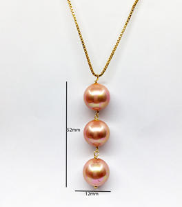 Porter tous les jours 925 En Argent Sterling Plaqué Or Léger À Faible QUANTITÉ MINIMALE DE COMMANDE Fournisseur grossiste Rose Perle Longue Chaîne Pendentif Colliers - Product Image 4