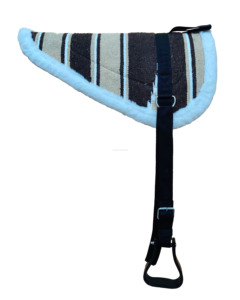 Tapis de selle western personnalisable en coton foncé de qualité supérieure, nouveau design, pour équitation et course, avec étriers intégrés - Product Image 2