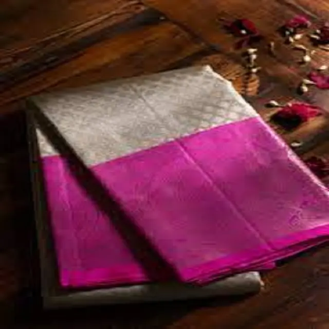 Nilai Grosir India Siap Pakai Saree Sutra/Sari dari India Kanchiplam