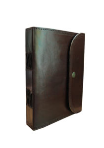 Diario de cuero simple clásico con cierre de botón lateral Tapa dura encuadernada térmica para uso de oficina de negocios - Product Image 2