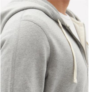 Sweatshirts à capuche avec logo personnalisé et fermeture éclair grande taille en coton pour hommes - Product Image 5