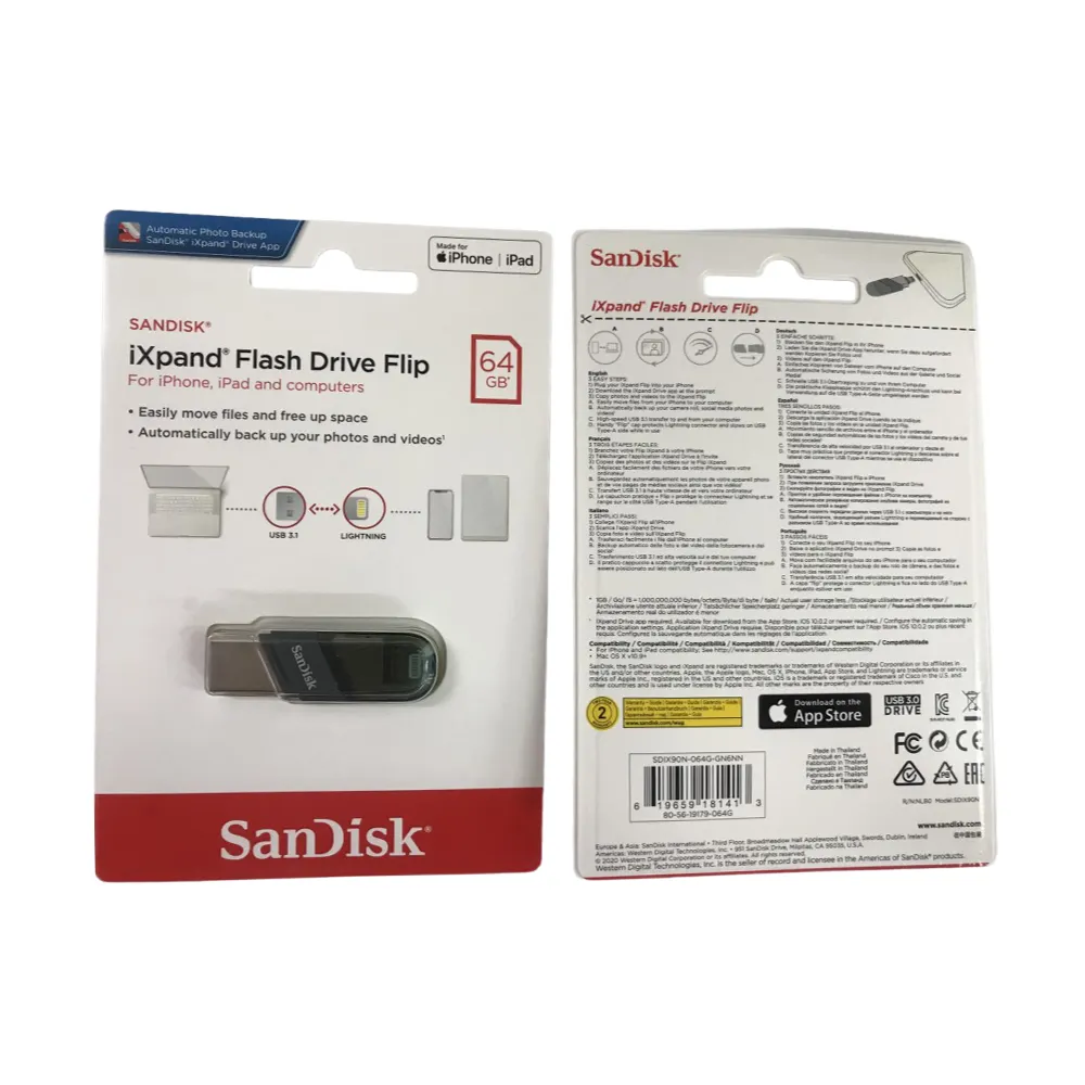 100% original Sandisk ixpand Flash Drive USB Disk SDIX90N