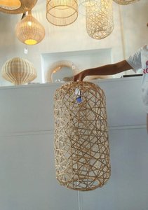 Pantalla de lámpara de bambú hecha a mano, farol de bambú artesanal para restaurante - Product Image 5