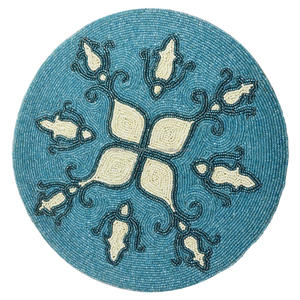 แผ่นปูรองออกแบบธีมเรียบพร้อมลูกปัด,แผ่นรองสำหรับตกแต่งบ้านโต๊ะทานอาหารโต๊ะปาร์ตี้และงานแต่งงาน - Product Image 1