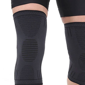 Customized Top Quality New Men's Compression Solid Black knitted Breathable Knee <b>Support</b> Sleeve For Sports - Product Image 4