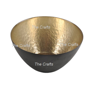 Tazón para Servir Alimentos de Metal Martillado de Calidad Superior con Diferentes Tamaños, Color Dorado, Utensilios de Cocina - Product Image 2