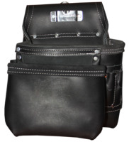 Arceau de ceinture en cuir véritable, disponible en noir, combo pochette à outils, charpentier, 11 poches pour Kit d'outils, support organisateur