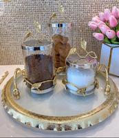 Hoomall — perruque de rangement de cuisine, canettes de luxe hermétique, en métal doré, vente en gros