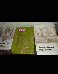 รอยัลส่งออกนำเสนอสีเขียวสีเทียนหนักด้วยทองพิมพ์ยาว Kurti กับวังและ Dupatta ชุดราคาขายส่ง - Product Image 2