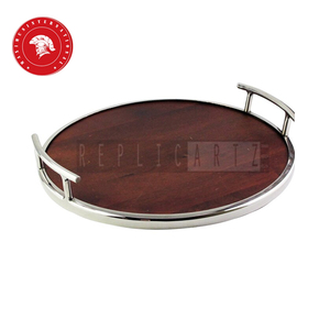 Asas para bandejas de servir de madera |   Organizador de Mesa de Centro Multifuncional de Diseño Art Deco, Decoración Elegante para el Hogar y la Comedor - Product Image 1
