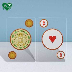 Noël Gingerbread Man Cartes à jouer étanches en plastique transparent pour le poker - Product Image 2