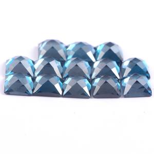 พลอยเหลี่ยมเหลี่ยมเหลี่ยมเพชรพลอยขนาด8X8มม. สำหรับทำเครื่องประดับโทแพซบลูลอนดอนบลูราคาส่ง - Product Image 3