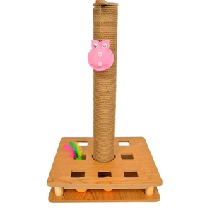 Bleu Deluxe écologique lin chat gratter jouet Double couleur accessoires pour animaux de compagnie - Product Image 3