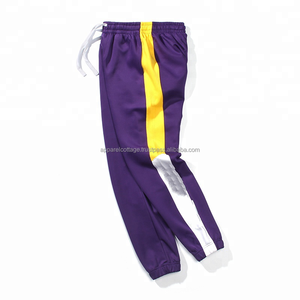 100% coton hommes conception personnalisée ample coupe ajustée décontracté ruban imprimé broderie conique vêtements de sport survêtement dépouillé jogging - Product Image 1