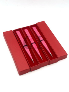 Pinces à épiler professionnelles de haute qualité antistatiques durables en acier inoxydable pour extensions de cils avec logo personnalisable et pointe argentée - Product Image 5