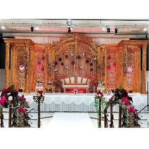 Telón de fondo con forma de vela para pared o boda, telón de fondo con diseño de vela de Metal y oro - Product Image 1