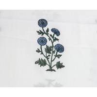 100% coton main bloc imprimé blanc et bleu tissu de courtepointe Style indien pour couverture rideaux couture écharpes et tissu décoratif