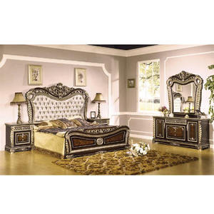 Ensemble de meubles de chambre à coucher en teck classique, taille king, qualité supérieure, meubles de chambre à coucher en bois, ensemble de chambre à coucher en bois sculpté antique - Product Image 1