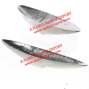 Bol de service en forme de bateau, plateau de Table en aluminium pour décoration de mariage, récipient à fleurs décoratif, finition argentée, offre spéciale - Product Image 6