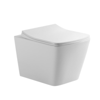 Salle de bains chinoise de grande qualité Nouveau design WC sans rebord Cuvette de toilette suspendue au mur avec réservoir d'eau dissimulé