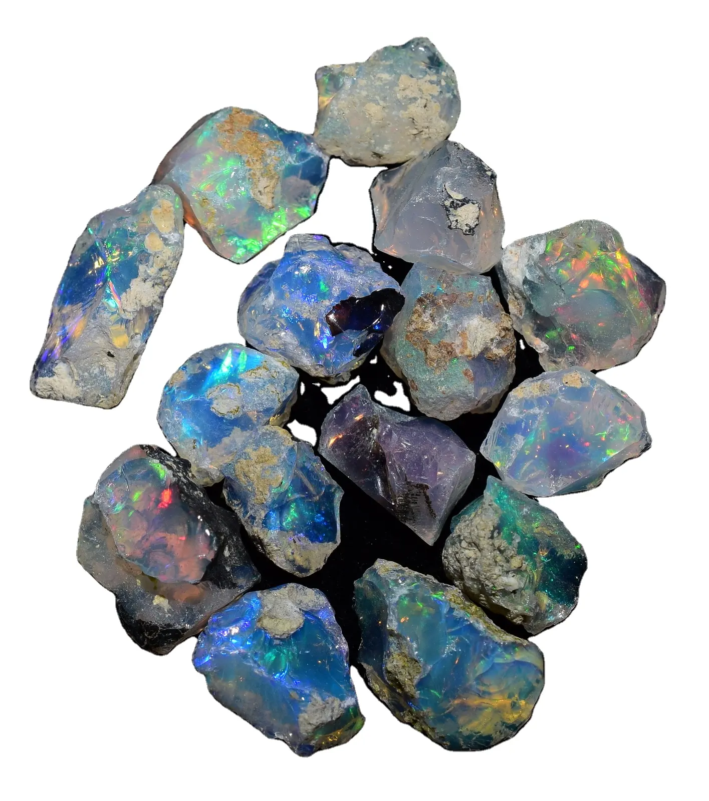 Pietra preziosa allentata opale etiope grezza multicolore naturale al 100% di alta qualità 8*12mm utilizzata per realizzare gioielli