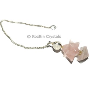 Obtenez des penduelles en forme de pyramide d'étoile de Merkaba, pierres naturelles, vente en gros - Product Image 1