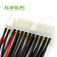 Kabel Daya OEM 24 Pin ATX ke 20+4 Pin, Rangkaian Kabel Kustom 20AWG untuk Catu Daya PC