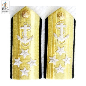 OEM 3 y 4 Gold Stripes Propeller Shoulder Boards Charreteras Uniforme personalizado Accesorios para la tripulación del teniente mayor - Product Image 5