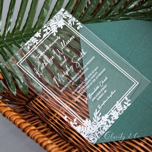 Cartes <span class=keywords><strong>d</strong></span>'<span class=keywords><strong>invitation</strong></span> de mariage en plexiglas, cartes de mariage en acrylique, faire-part de mariage, cadeau transparent, <span class=keywords><strong>invitation</strong></span> personnalisée, cartes en acrylique - Product Image 4