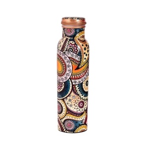 Eco Friendly Enamel Printed Copper Water <b>Drinking</b> <b>Bottle</b> Exporter of 100% Pure Copper <b>Bottle</b> From India - Product Image 1